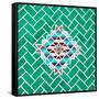 ¡Viva Mexico! Square Collection - Coral Green Mosaics-Philippe Hugonnard-Framed Stretched Canvas