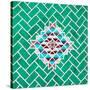 ¡Viva Mexico! Square Collection - Coral Green Mosaics-Philippe Hugonnard-Stretched Canvas