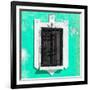 ¡Viva Mexico! Square Collection - Coral Green Wall & Black Window-Philippe Hugonnard-Framed Photographic Print