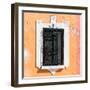 ¡Viva Mexico! Square Collection - Coral Wall & Black Window-Philippe Hugonnard-Framed Photographic Print