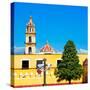 ¡Viva Mexico! Square Collection - Courtyard of a Church in Puebla II-Philippe Hugonnard-Stretched Canvas