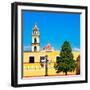 ¡Viva Mexico! Square Collection - Courtyard of a Church in Puebla II-Philippe Hugonnard-Framed Photographic Print