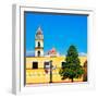 ¡Viva Mexico! Square Collection - Courtyard of a Church in Puebla II-Philippe Hugonnard-Framed Photographic Print