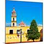 ¡Viva Mexico! Square Collection - Courtyard of a Church in Puebla II-Philippe Hugonnard-Mounted Photographic Print
