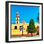 ¡Viva Mexico! Square Collection - Courtyard of a Church in Puebla-Philippe Hugonnard-Framed Photographic Print