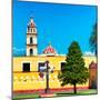 ¡Viva Mexico! Square Collection - Courtyard of a Church in Puebla-Philippe Hugonnard-Mounted Photographic Print