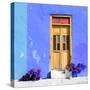 ¡Viva Mexico! Square Collection - Dark Beige Door & Blue Wall in Campeche-Philippe Hugonnard-Stretched Canvas