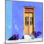 ¡Viva Mexico! Square Collection - Dark Beige Door & Blue Wall in Campeche-Philippe Hugonnard-Mounted Photographic Print