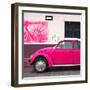 ¡Viva Mexico! Square Collection - Deep Pink VW Beetle Car and American Graffiti-Philippe Hugonnard-Framed Photographic Print