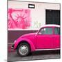 ¡Viva Mexico! Square Collection - Deep Pink VW Beetle Car and American Graffiti-Philippe Hugonnard-Mounted Photographic Print