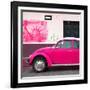 ¡Viva Mexico! Square Collection - Deep Pink VW Beetle Car and American Graffiti-Philippe Hugonnard-Framed Photographic Print