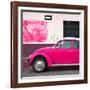 ¡Viva Mexico! Square Collection - Deep Pink VW Beetle Car and American Graffiti-Philippe Hugonnard-Framed Photographic Print