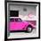 ¡Viva Mexico! Square Collection - Deep Pink VW Beetle Car & Peace Symbol-Philippe Hugonnard-Framed Photographic Print