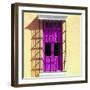 ¡Viva Mexico! Square Collection - Deep Pink Window in Campeche-Philippe Hugonnard-Framed Photographic Print