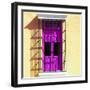 ¡Viva Mexico! Square Collection - Deep Pink Window in Campeche-Philippe Hugonnard-Framed Photographic Print