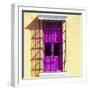 ¡Viva Mexico! Square Collection - Deep Pink Window in Campeche-Philippe Hugonnard-Framed Photographic Print