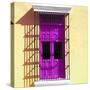 ¡Viva Mexico! Square Collection - Deep Pink Window in Campeche-Philippe Hugonnard-Stretched Canvas