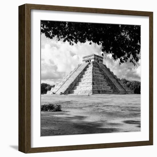 ¡Viva Mexico! Square Collection - El Castillo Pyramid - Chichen Itza I-Philippe Hugonnard-Framed Photographic Print