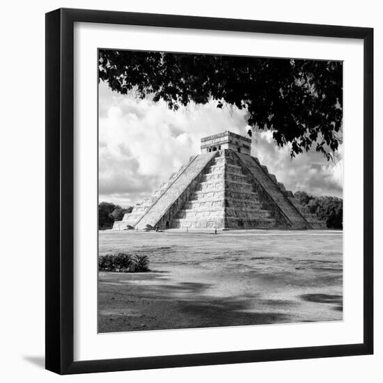 ¡Viva Mexico! Square Collection - El Castillo Pyramid - Chichen Itza I-Philippe Hugonnard-Framed Photographic Print