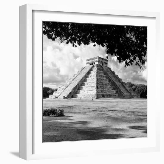 ¡Viva Mexico! Square Collection - El Castillo Pyramid - Chichen Itza I-Philippe Hugonnard-Framed Photographic Print