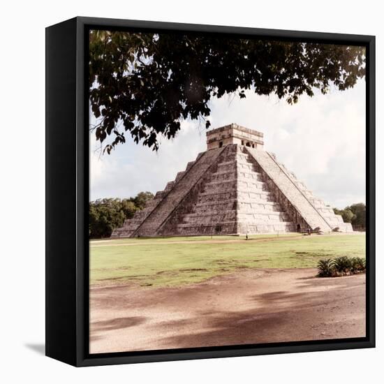 ¡Viva Mexico! Square Collection - El Castillo Pyramid - Chichen Itza II-Philippe Hugonnard-Framed Stretched Canvas