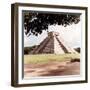 ¡Viva Mexico! Square Collection - El Castillo Pyramid - Chichen Itza II-Philippe Hugonnard-Framed Photographic Print