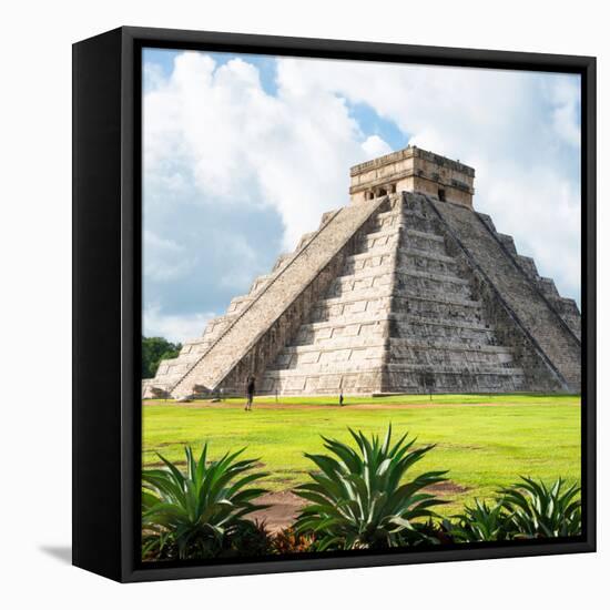 ¡Viva Mexico! Square Collection - El Castillo Pyramid - Chichen Itza III-Philippe Hugonnard-Framed Stretched Canvas