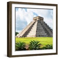 ¡Viva Mexico! Square Collection - El Castillo Pyramid - Chichen Itza III-Philippe Hugonnard-Framed Photographic Print