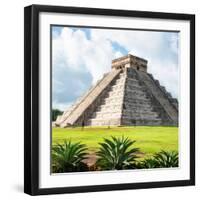 ¡Viva Mexico! Square Collection - El Castillo Pyramid - Chichen Itza III-Philippe Hugonnard-Framed Photographic Print
