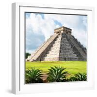 ¡Viva Mexico! Square Collection - El Castillo Pyramid - Chichen Itza III-Philippe Hugonnard-Framed Photographic Print