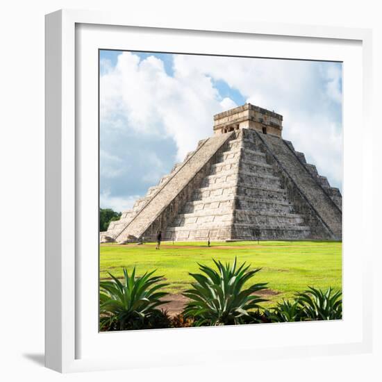 ¡Viva Mexico! Square Collection - El Castillo Pyramid - Chichen Itza III-Philippe Hugonnard-Framed Photographic Print