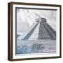 ¡Viva Mexico! Square Collection - El Castillo Pyramid - Chichen Itza IV-Philippe Hugonnard-Framed Photographic Print