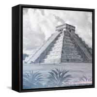 ¡Viva Mexico! Square Collection - El Castillo Pyramid - Chichen Itza IV-Philippe Hugonnard-Framed Stretched Canvas