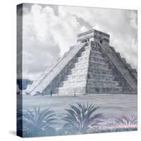 ¡Viva Mexico! Square Collection - El Castillo Pyramid - Chichen Itza IV-Philippe Hugonnard-Stretched Canvas