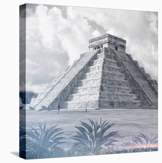 ¡Viva Mexico! Square Collection - El Castillo Pyramid - Chichen Itza IV-Philippe Hugonnard-Stretched Canvas