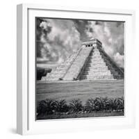 ¡Viva Mexico! Square Collection - El Castillo Pyramid - Chichen Itza IX-Philippe Hugonnard-Framed Photographic Print