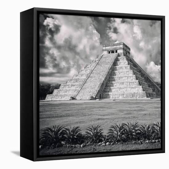 ¡Viva Mexico! Square Collection - El Castillo Pyramid - Chichen Itza IX-Philippe Hugonnard-Framed Stretched Canvas