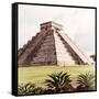 ¡Viva Mexico! Square Collection - El Castillo Pyramid - Chichen Itza VI-Philippe Hugonnard-Framed Stretched Canvas