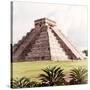 ¡Viva Mexico! Square Collection - El Castillo Pyramid - Chichen Itza VI-Philippe Hugonnard-Stretched Canvas