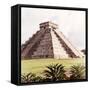 ¡Viva Mexico! Square Collection - El Castillo Pyramid - Chichen Itza VI-Philippe Hugonnard-Framed Stretched Canvas