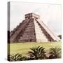 ¡Viva Mexico! Square Collection - El Castillo Pyramid - Chichen Itza VI-Philippe Hugonnard-Stretched Canvas