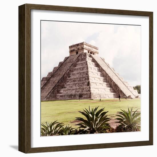 ¡Viva Mexico! Square Collection - El Castillo Pyramid - Chichen Itza VI-Philippe Hugonnard-Framed Photographic Print