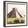 ¡Viva Mexico! Square Collection - El Castillo Pyramid - Chichen Itza VI-Philippe Hugonnard-Framed Photographic Print