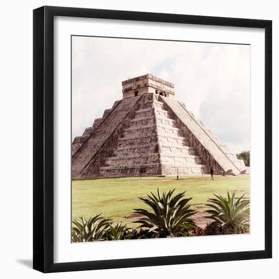 ¡Viva Mexico! Square Collection - El Castillo Pyramid - Chichen Itza VI-Philippe Hugonnard-Framed Photographic Print