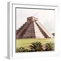 ¡Viva Mexico! Square Collection - El Castillo Pyramid - Chichen Itza VI-Philippe Hugonnard-Framed Photographic Print