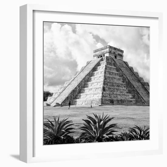 ¡Viva Mexico! Square Collection - El Castillo Pyramid - Chichen Itza VII-Philippe Hugonnard-Framed Photographic Print