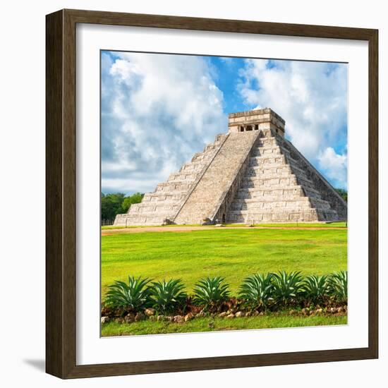 ?Viva Mexico! Square Collection - El Castillo Pyramid - Chichen Itza VIII-Philippe Hugonnard-Framed Photographic Print