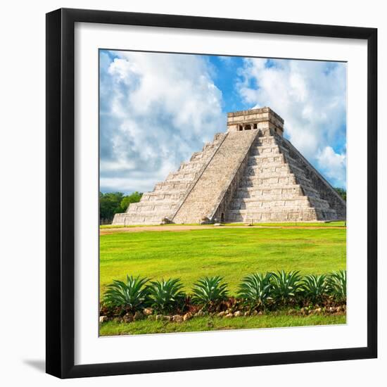 ?Viva Mexico! Square Collection - El Castillo Pyramid - Chichen Itza VIII-Philippe Hugonnard-Framed Photographic Print