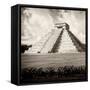 ¡Viva Mexico! Square Collection - El Castillo Pyramid - Chichen Itza X-Philippe Hugonnard-Framed Stretched Canvas