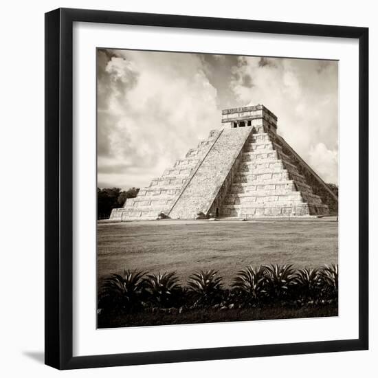 ¡Viva Mexico! Square Collection - El Castillo Pyramid - Chichen Itza X-Philippe Hugonnard-Framed Photographic Print